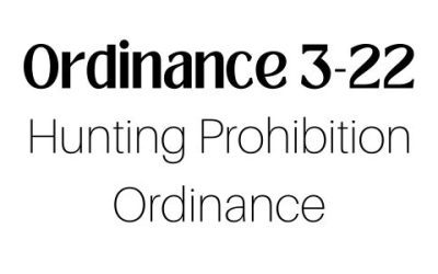 Hunting Prohibition Ordinance