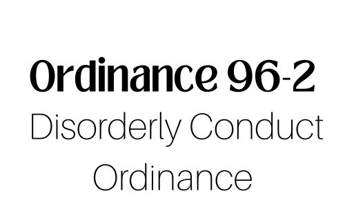 Disorderly Conduct Ordinance